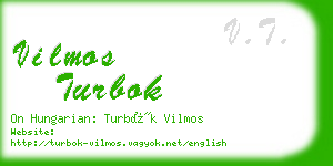 vilmos turbok business card